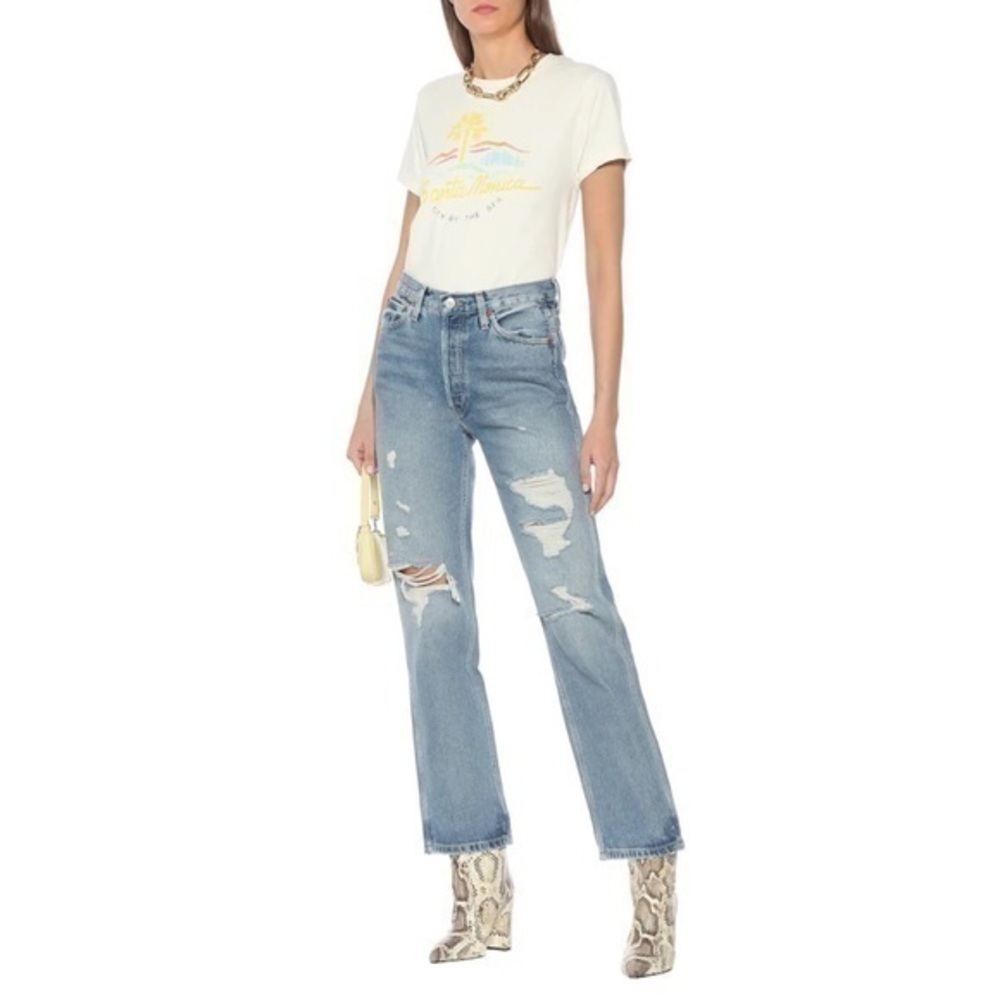 New with Tags Redone 90s High Rise Loose Medium Destroyed 12 Jeans